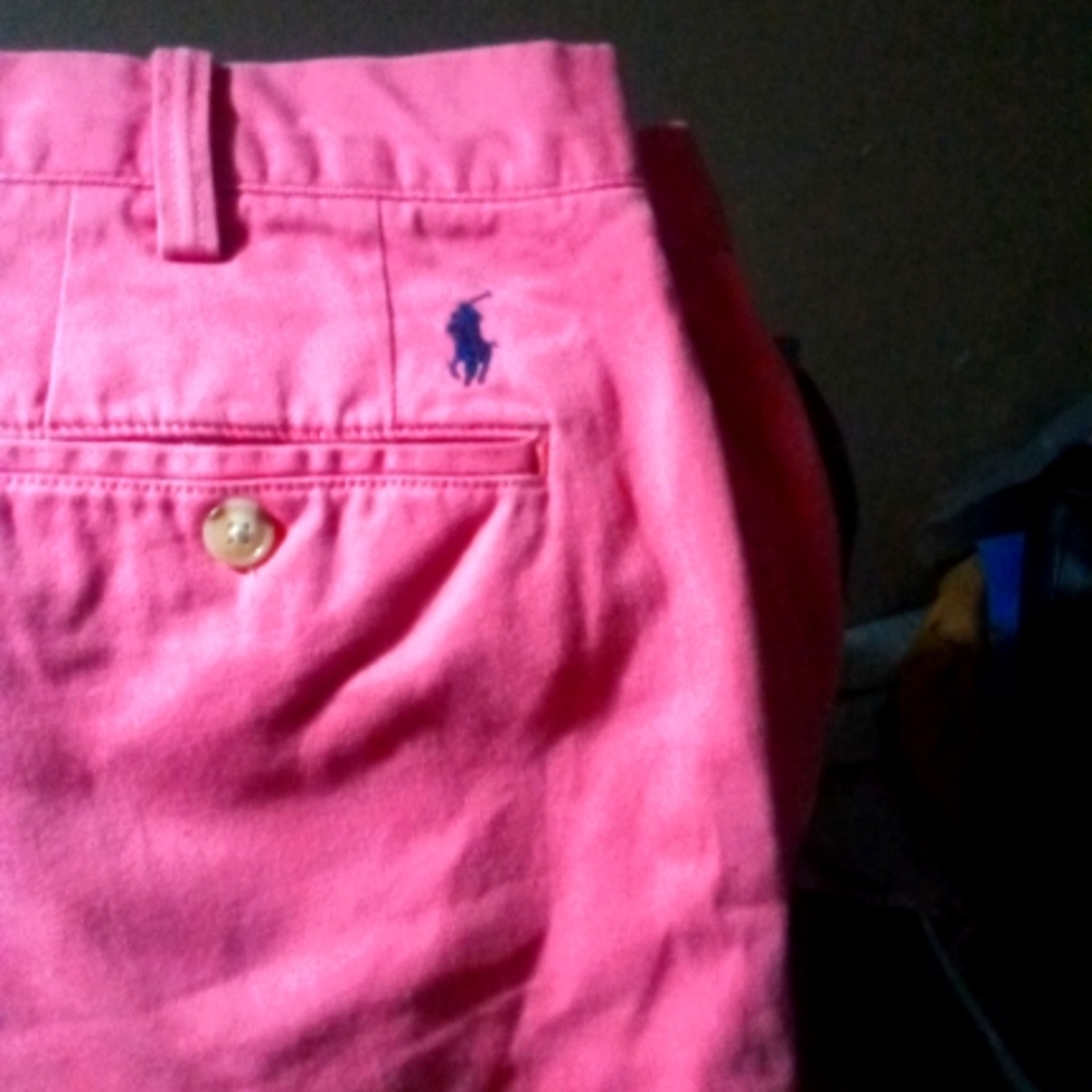 Ralph Lauren polo shorts pink used to be pants I cut them down and sewed them
